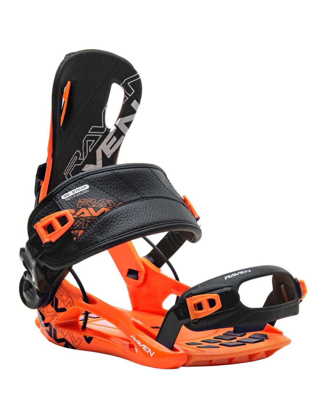 Fixations De Snowboard Systeme Flow Raven FT270 Black Orange Taille M(39 à 42) 3 Fixations De Snowboard Systeme Flow Raven FT270 Black Orange Taille M(39 à 42)